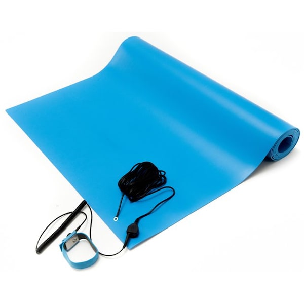 ESD Anti-Static Table Mat Kit, 24 In. x 30 In., Blue